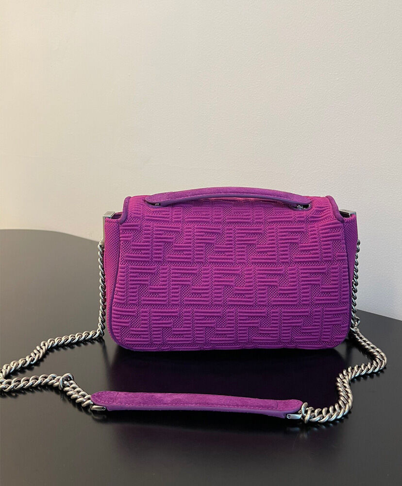 Fendi Midi Baguette Chain Handbag 8BR793 Purple